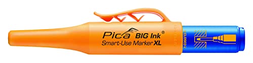 Pica BIG Ink Smart-Use Marker XL rot (kräftige Markierungen, für glatte + trockene Oberflächen geeignet, inklusive Köcherschoner) 170/41 von Pica