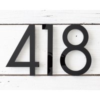 10 Zoll Moderne Acryl Hausnummern Benutzerdefinierte Adresse Zeichen von PicaHouseNumbers