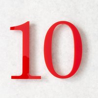 20 cm Große Hauszahlen Und Buchstaben - Moderne Floating-Zahlen Für Häuser Wohnungen Bauernhäuser Hotelzimmer in Schwarz Weiß Rot | C8 von PicaHouseNumbers