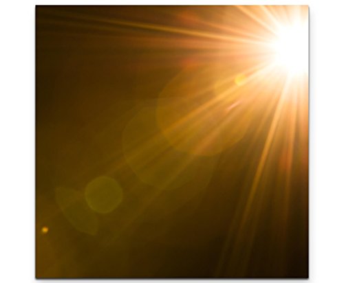 Leinwandbild quadratisch 90x90cm Sonnenlicht und Sonnenstrahlen abstrakt von Picarto