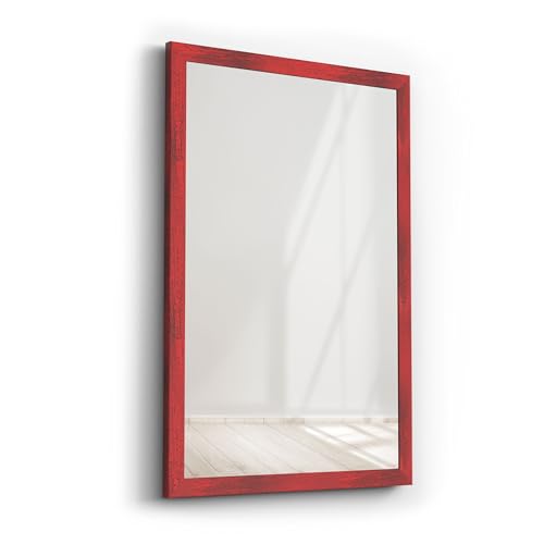 Picati Spiegelrahmen Klassiko inkl. Spiegel | Rot | Spiegelmaß: 40x40cm | zzgl. 5 cm Rahmen | Wandspiegel | in 11 Größen Picati Spiegelrahmen Klassiko inkl. Spiegel | Rot | Spiegelmaß: 40x40cm | zzgl. 5 cm Rahmen | Wandspiegel | in 11 Größen von Picati