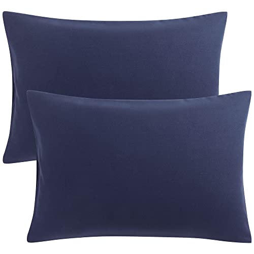 PiccoCasa 2er-Pack Kissenbezug 40x60 Superweicher Kopfkissenbezug Kissenhüllen mit Hotelverschluss aus Mikrofaser Pillowcase, Marineblau von PiccoCasa