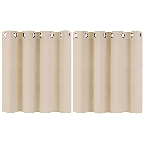 PiccoCasa 2er Set Gardine für Küche Polyester Scheibengardine Kurzgardine Blickdicht Kleine Gardine Beige 90H x 132B cm PiccoCasa 2er Set Gardine für Küche Polyester Scheibengardine Kurzgardine Blickdicht Kleine Gardine Beige 90H x 132B cm von PiccoCasa
