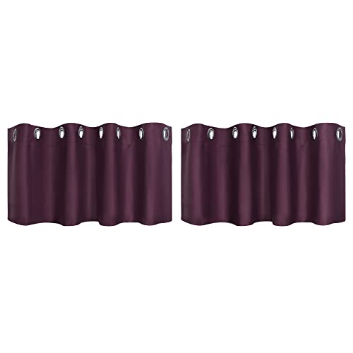 PiccoCasa 2er Set Gardine für Küche Polyester Scheibengardine Kurzgardine Blickdicht Kleine Gardine Burgund 46H x 132B cm PiccoCasa 2er Set Gardine für Küche Polyester Scheibengardine Kurzgardine Blickdicht Kleine Gardine Burgund 46H x 132B cm von PiccoCasa