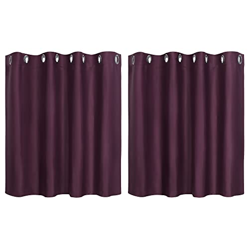 PiccoCasa 2er Set Gardine für Küche Polyester Scheibengardine Kurzgardine Blickdicht Kleine Gardine Burgund 90H x 132B cm PiccoCasa 2er Set Gardine für Küche Polyester Scheibengardine Kurzgardine Blickdicht Kleine Gardine Burgund 90H x 132B cm von PiccoCasa