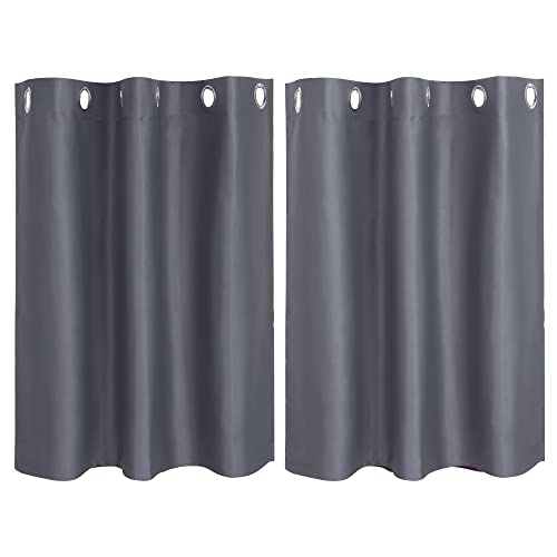 PiccoCasa 2er Set Gardine für Küche Polyester Scheibengardine Kurzgardine Blickdicht Kleine Gardine Grau 90H x 107B cm PiccoCasa 2er Set Gardine für Küche Polyester Scheibengardine Kurzgardine Blickdicht Kleine Gardine Grau 90H x 107B cm von PiccoCasa