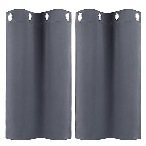 PiccoCasa 2er Set Gardine für Küche Polyester Scheibengardine Kurzgardine Blickdicht Kleine Gardine Grau 90H x 74B cm PiccoCasa 2er Set Gardine für Küche Polyester Scheibengardine Kurzgardine Blickdicht Kleine Gardine Grau 90H x 74B cm von PiccoCasa