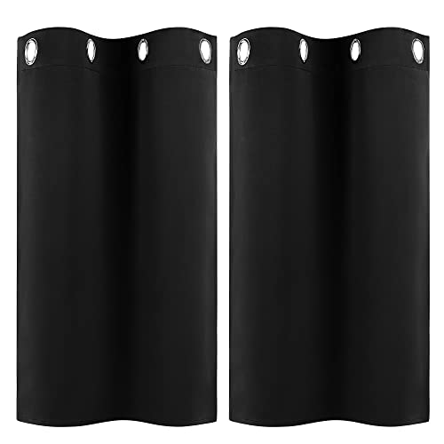 PiccoCasa 2er Set Gardine für Küche Polyester Scheibengardine Kurzgardine Blickdicht Kleine Gardine Schwarz 90H x 74B cm PiccoCasa 2er Set Gardine für Küche Polyester Scheibengardine Kurzgardine Blickdicht Kleine Gardine Schwarz 90H x 74B cm von PiccoCasa