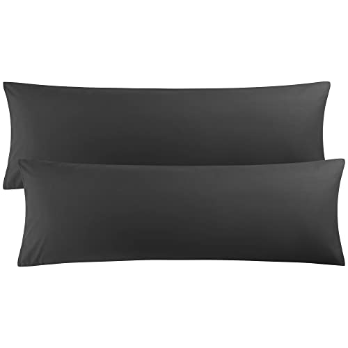 PiccoCasa 2er Set Kissenbezug 50x150 cm Seitenschläferkissen Bezug aus Mikrofaser mit Hotelverschluss, Ultra weich und atmungsaktiv, Schwarz PiccoCasa 2er Set Kissenbezug 50x150 cm Seitenschläferkissen Bezug aus Mikrofaser mit Hotelverschluss, Ultra weich und atmungsaktiv, Schwarz von PiccoCasa