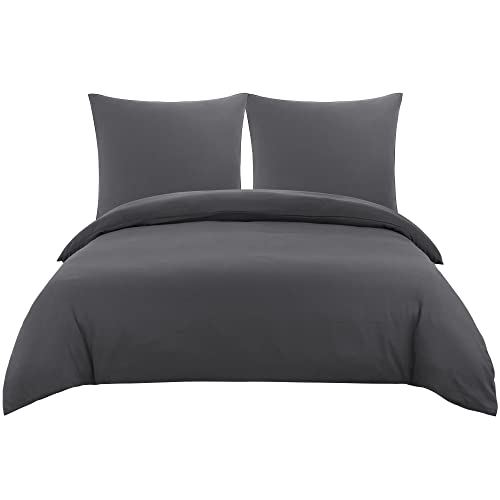 PiccoCasa 3 teilig Bettwäsche 200x200cm Mikrofaser Bettwaesche Set Modern Weicher Bettbezüge + 2 Kissenbezüge 80x80cm mit Reißverschluss, Dunkelgrau PiccoCasa 3 teilig Bettwäsche 200x200cm Mikrofaser Bettwaesche Set Modern Weicher Bettbezüge + 2 Kissenbezüge 80x80cm mit Reißverschluss, Dunkelgrau von PiccoCasa