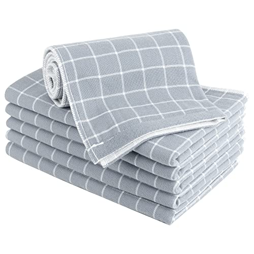 PiccoCasa Geschirrtuch Leinen 6er Set 34x74cm Baumwolle Reinigungstuch kariert Geschirrtücher es und fusselfreies Küchentücher Grau PiccoCasa Geschirrtuch Leinen 6er Set 34x74cm Baumwolle Reinigungstuch kariert Geschirrtücher es und fusselfreies Küchentücher Grau von PiccoCasa