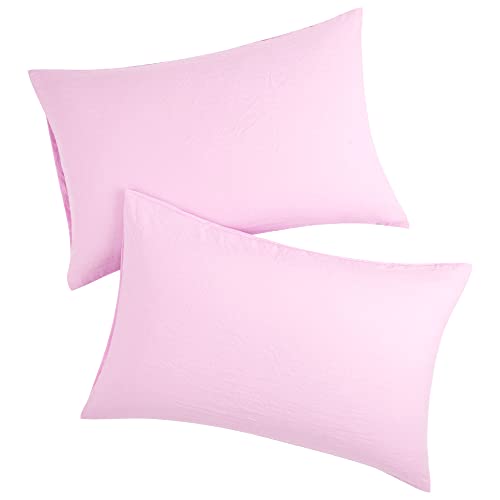 PiccoCasa Kissenbezüge, 2 Stück, weiche, gebürstete Mikrofaser-Kissenbezüge, hellrosa, mit Hotelverschluss, 51 x 66 cm, Bettwäsche PiccoCasa Kissenbezüge, 2 Stück, weiche, gebürstete Mikrofaser-Kissenbezüge, hellrosa, mit Hotelverschluss, 51 x 66 cm, Bettwäsche von PiccoCasa