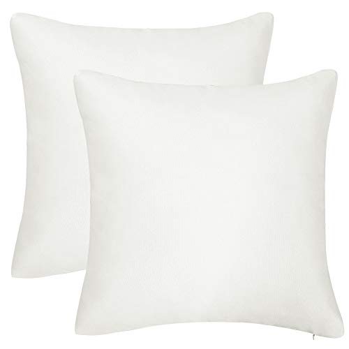 PiccoCasa Kissenbezug wasserfest 2er Set Outdoor Dekorative Kissenbezug wasserdicht Sofakissen Dekokissen für Outdoor, Terrasse, Garten und Sofa usw. Weiß 45x45cm PiccoCasa Kissenbezug wasserfest 2er Set Outdoor Dekorative Kissenbezug wasserdicht Sofakissen Dekokissen für Outdoor, Terrasse, Garten und Sofa usw. Weiß 45x45cm von PiccoCasa