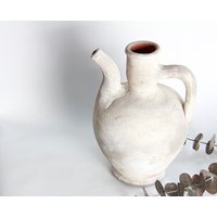 Handgetöpferter Krug Aus Ton | Irdene Vase Rustikale Keramik von PiccolaCraftsCo