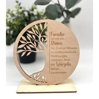 Holzschild Mit Spruch Familie. Geschenk Familie Weihnachten. Personalisiertes Weihnachtsgeschenk Mama. Freundin. Lebensbaum Holz von PiccolinaAT