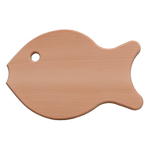 Fisch Servierbrett Lachsbrett, Buffet Platte, Frühstücksbrettchen - Holz natur, 30x20cm von Piccolino Bastelbedarf