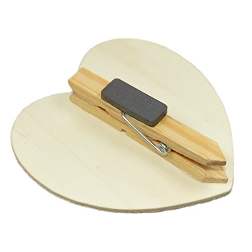 Magnetklammer Holz Herz - Magnet Memohalter mit Klammer - zum Basteln Bemalen Selbstgestalten 8,5x8cm Magnetklammer Holz Herz - Magnet Memohalter mit Klammer - zum Basteln Bemalen Selbstgestalten 8,5x8cm von Piccolino