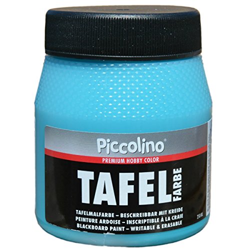 Tafelfarbe Türkis 250ml - Piccolino Tafellack bunt für Holz, Karton, Wand von Piccolino