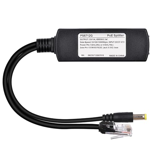 Piceioep 15.4W Gigabit Splitter DC5.5X2.1mm Stromadapter Für Eine Effiziente Stromverteilung Büro Netzwerkgerät von Piceioep