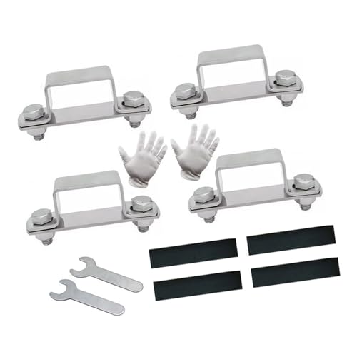 4 x Rohrschellen, U-förmige Verbindungshalterung, Metall, Stahl, Sicherheitshalter, Halterungen für Tür, Fenster, Schuppen, dauerhafte Metallstähle, Rohrschelle von Piceioep