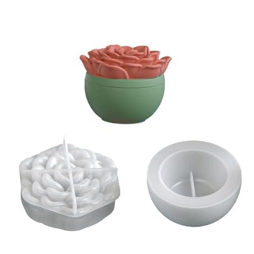 Flexible Silikonblumblumform Für Harz Handwerk Kerzenhalter Und Dekorative Behälter Sukkulenten Pflanzer Weihnachtshandwerk Silikonform von Piceioep
