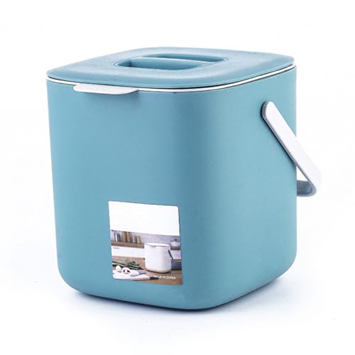 For Creative 2 Etagen Komposteimer mit Griff Kompost Abtropfgestell Müll Recycling Mülleimer für Innenräume Lebensmittelreste Kompost Contai Mülleimer Badezimmer Klein von Piceioep