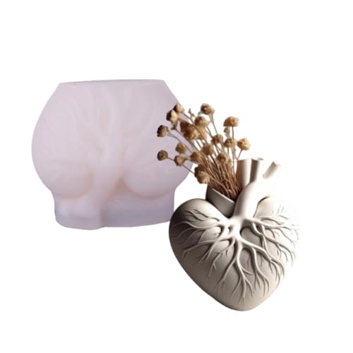 Herzmuster Geprägter Silikonform Flexibler Blüten Pot Formen Crafting Formen Geeignet Für Pflanzer Dekorative Projekte Silikon Herzform von Piceioep