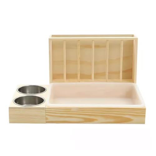 Piceioep PICEIEEP Kaninchen Hütten Mit Abnehmbarer Tablett Haltbarkeit Hölzerne Kleine Tierfuttermittel Für Chinchillas Hamster Innenhäuse von Piceioep