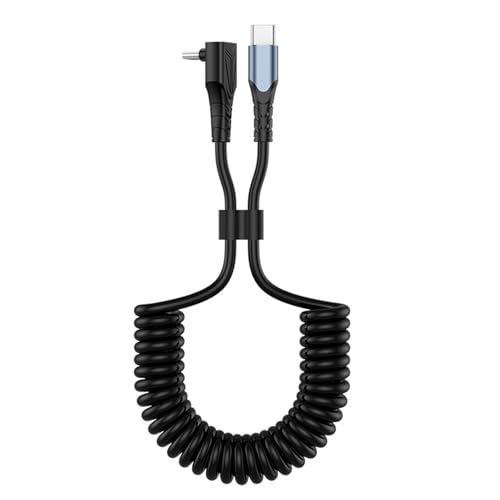 Piceioep Coiled USB C Zu USB C Kabeldatenübertragung Die Sich Um 150 Cm PD60W Erstreckt Schnelle Ladevorladung Für Telefonpolstertafeln von Piceioep