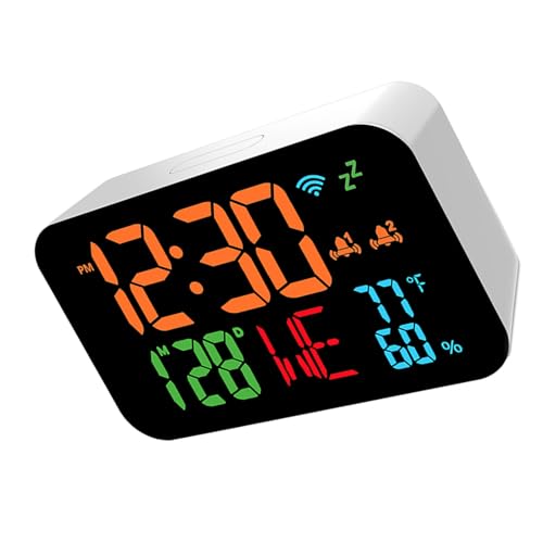 Piceioep Intelligent LED Digital Wecker Kalender WiFi Temperaturerfassung Feuchtigkeit Monitor Autokalibrierung USB Betriebene WiFi Desktop Takt Kalibrierungstemperaturmesser Piceioep Intelligent LED Digital Wecker Kalender WiFi Temperaturerfassung Feuchtigkeit Monitor Autokalibrierung USB Betriebene WiFi Desktop Takt Kalibrierungstemperaturmesser von Piceioep