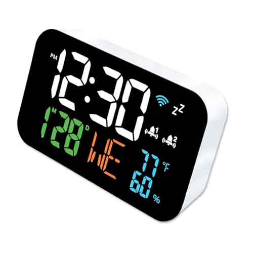 Piceioep Intelligent LED Digital Wecker Kalender WiFi Temperaturerfassung Feuchtigkeit Monitor Autokalibrierung USB Betriebene WiFi Desktop Takt Kalibrierungstemperaturmesser Piceioep Intelligent LED Digital Wecker Kalender WiFi Temperaturerfassung Feuchtigkeit Monitor Autokalibrierung USB Betriebene WiFi Desktop Takt Kalibrierungstemperaturmesser von Piceioep