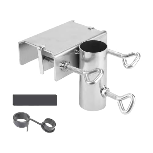 Piceioep Metall Parasol Halterung Für Decks Und Balkone Platz Effizientes Design Passt Bis Zu 1 5 Zoll Regenschirme Metall Parasol Ständer von Piceioep