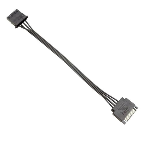 Tragbares 15 Pin Männlicher Bis Großer 4Pin Frauen 15 Pin Stromverlängerungskabel 1 Bis 2/1 4Pin Stromkabel Für PC Desktop Festplatten von Piceioep