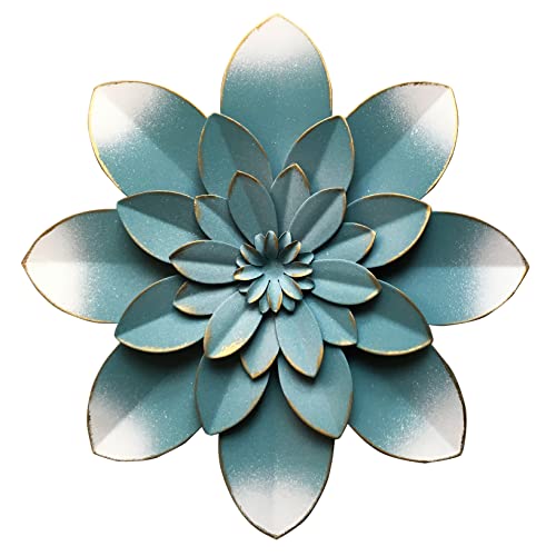 Picfarce Blaue Metallblumen-Wanddekoration, 24.1 cm, rustikale moderne Blumenskulptur, zum Aufhängen, Heimdekoration, Akzent-Kunstwerke für Innenbereich, Schlafzimmer, Wohnzimmer, Garten, Terrasse Picfarce Blaue Metallblumen-Wanddekoration, 24.1 cm, rustikale moderne Blumenskulptur, zum Aufhängen, Heimdekoration, Akzent-Kunstwerke für Innenbereich, Schlafzimmer, Wohnzimmer, Garten, Terrasse von Picfarce