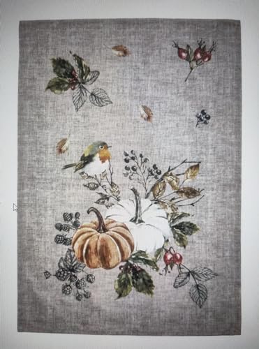 Pichler Geschirrtuch Perry, herbstliche Motive, Größe 50 x 70 cm, 100% Baumwolle, (Kürbis Taupe) von Pichler