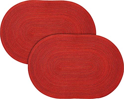 Pichler Tischset Samba 2er-Pack rot Größe oval: 33x48 cm von Pichler
