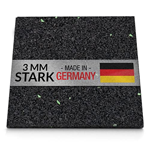 50 Stück 3 mm 90 x 90 mm Terrassenpad, Terrassenpads aus Gummi – Unterlagepads für die Unterkonstruktion ihrer Terrassen Balkon oder Gartenhütte von Pickhan Dichtungen, Stanzteile e.K.