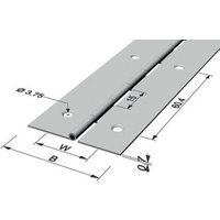 Stangenscharnier B.offen 20mm S.0,7mm 1800mm Fe verms.P & G von Pickhardt & Gerlach