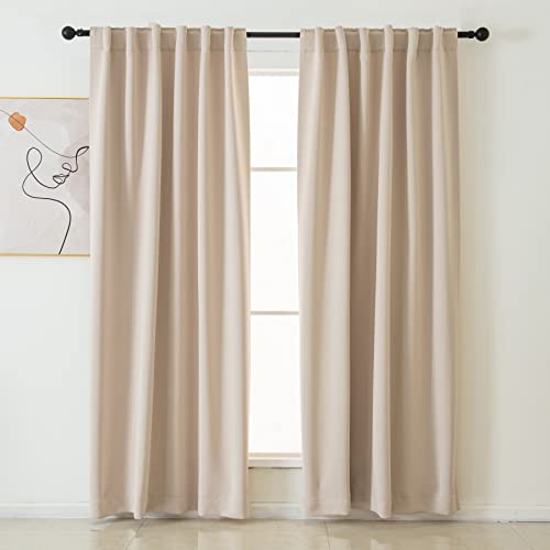 Pickluc Verdunkelungsvorhänge, 244 cm lang, 2 Paneele, Verdunkelungsvorhänge für Schlafzimmer oder Wohnzimmer, elfenbeinfarben, 132.1 cm breit und 243.8 cm lang. Pickluc Verdunkelungsvorhänge, 244 cm lang, 2 Paneele, Verdunkelungsvorhänge für Schlafzimmer oder Wohnzimmer, elfenbeinfarben, 132.1 cm breit und 243.8 cm lang. von Pickluc