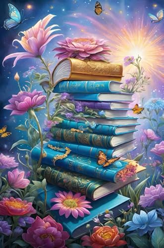 Picmondoo Diamond Painting – Große - 40x60 cm, Mit quadratischen Harzsteinen, AB-Steinen, Strassfarben & Metallicfarben – DIY-Kunstwerk für Erwachsene & Kinder (Book Lover) Picmondoo Diamond Painting – Große - 40x60 cm, Mit quadratischen Harzsteinen, AB-Steinen, Strassfarben & Metallicfarben – DIY-Kunstwerk für Erwachsene & Kinder (Book Lover) von Picmondoo