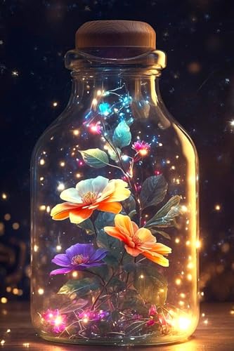 Picmondoo Diamond Painting – Große - 40x60 cm, Mit quadratischen Harzsteinen, AB-Steinen, Strassfarben & Metallicfarben – DIY-Kunstwerk für Erwachsene & Kinder (Leuchtender Blütenzauber) Picmondoo Diamond Painting – Große - 40x60 cm, Mit quadratischen Harzsteinen, AB-Steinen, Strassfarben & Metallicfarben – DIY-Kunstwerk für Erwachsene & Kinder (Leuchtender Blütenzauber) von Picmondoo