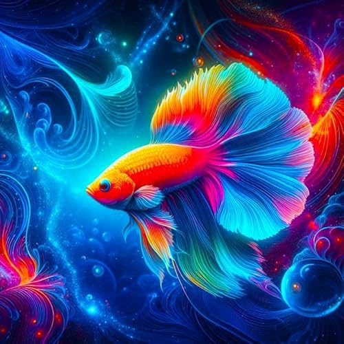 Picmondoo Diamond Painting – Große - 50x50 cm, Mit quadratischen Harzsteinen, AB-Steinen, Strassfarben & Metallicfarben – DIY-Kunstwerk für Erwachsene & Kinder (Wunderwelt unter Wasser) von Picmondoo