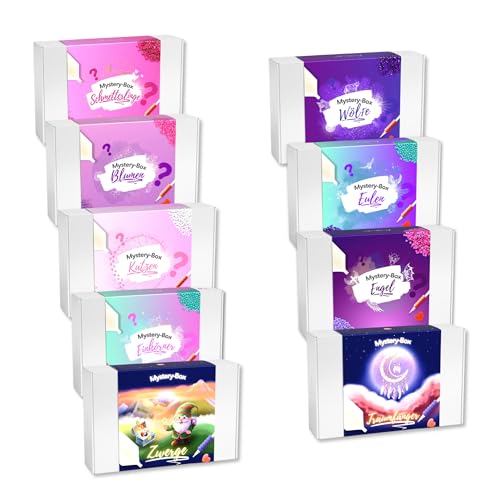 Picmondoo Diamond Painting Mystery Box - Überraschungskiste mit verschiedenen Diamond Painting Artikeln Mit quadratischen Harzsteinen, AB-Steinen, Strassfarben & Metallicfarben (Eulen) von Picmondoo