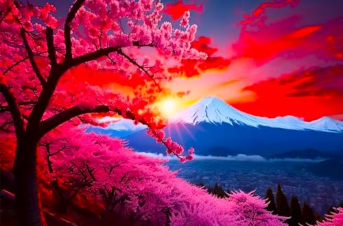 Picmondoo Diamond Painting Set – Berg der Kirschblüten – 50x75CM – Mit Irisierender Beschichtung, Feenstaubfarben & Metallicfarben – Komplettset für Erwachsene & Kinder Picmondoo Diamond Painting Set – Berg der Kirschblüten – 50x75CM – Mit Irisierender Beschichtung, Feenstaubfarben & Metallicfarben – Komplettset für Erwachsene & Kinder von Picmondoo