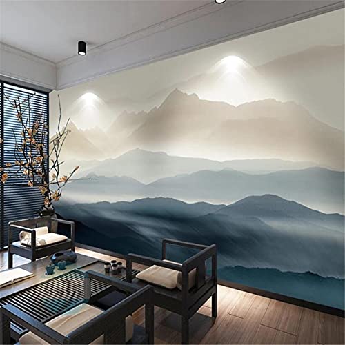 HGFHGD Zen Tinte Landschaft 3D Wohnzimmer Wandbild TV Hintergrund Tapete Hauptdekoration Tapete Wandaufkleber Wandkunst von Picnelt