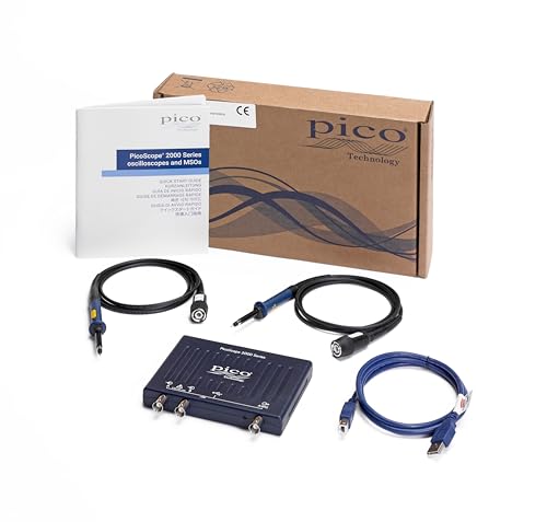 Pico Technology PicoScope 2206B 2 Kanal Oszilloskop 50 MHz USB PC Digitaloszilloskop Handheld Oscillosocpe inkl. 2 Kanäle, Tastköpfen und PS7 Software für Windows, Mac, Linux von Pico Technology