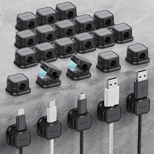 Magnetkabel Clip Organizer Kabelhalter, Picozon Klebekabel Management, Draht Telefon USB Ladegerät Kabelhalter Halter Organizer für Auto, Büro Home Desktop, Wand, Nachttisch,schwarz, 24 Stück Magnetkabel Clip Organizer Kabelhalter, Picozon Klebekabel Management, Draht Telefon USB Ladegerät Kabelhalter Halter Organizer für Auto, Büro Home Desktop, Wand, Nachttisch,schwarz, 24 Stück von Picozon
