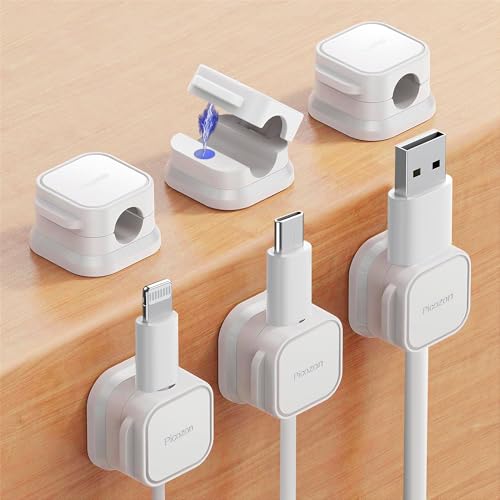 Magnetkabel Clip Organizer Kabelhalter, Picozon Klebekabel Management, Draht Telefon USB Ladegerät Kabelhalter Halter Organizer für Auto, Büro Home Desktop, Wand, Nachttisch von Picozon