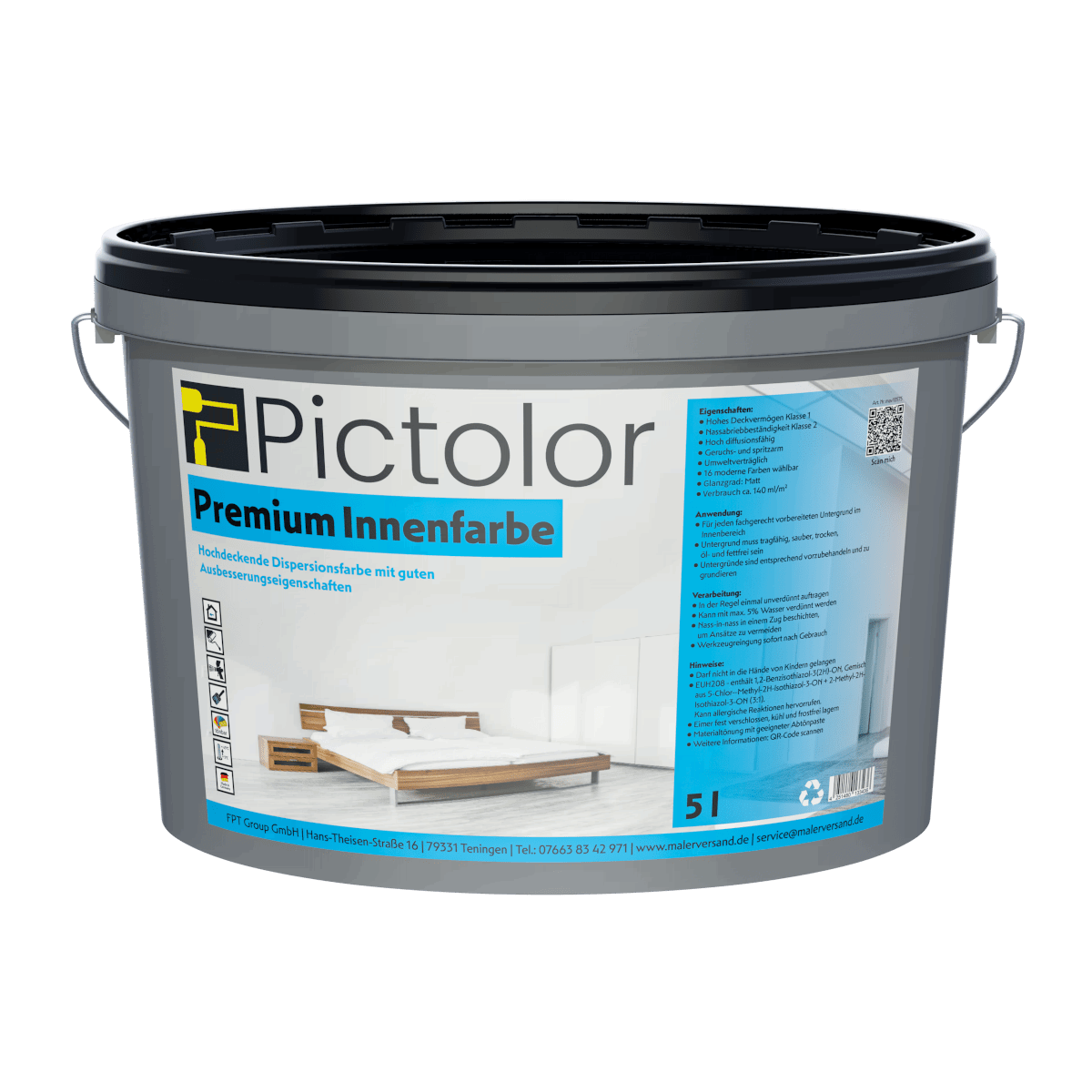 Pictolor® Premium Innenweiß Wohnraumfarbe von Pictolor