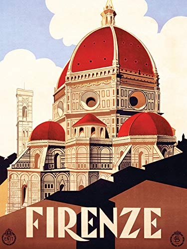 Piddix Firenze Leinwanddruck, Mehrfarbig, 60 x 80 cm von Piddix